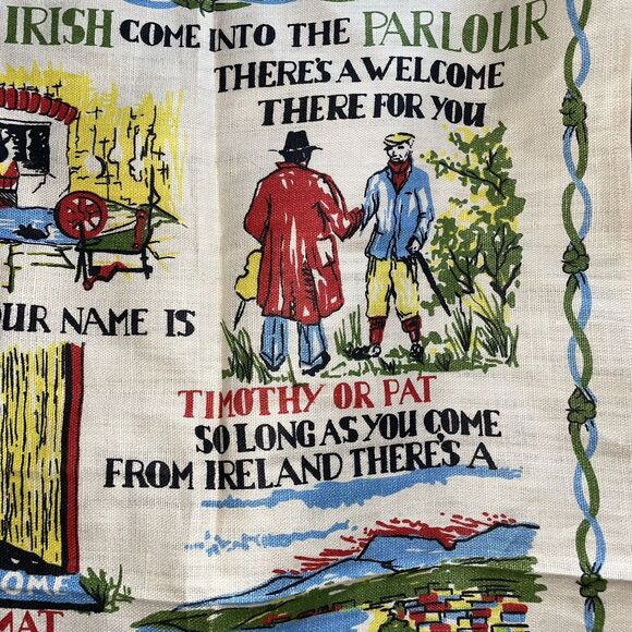 Irish Linen Wall Art Tapestry Cloth Made in Ireland 29x20” - Picture 4 of 6